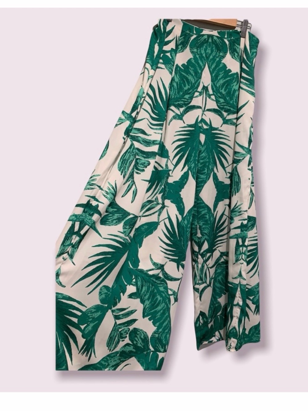 Tropical Leaf Palazzo Pants